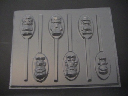 129sp Turnover and Friends Chocolate Candy Lollipop Mold