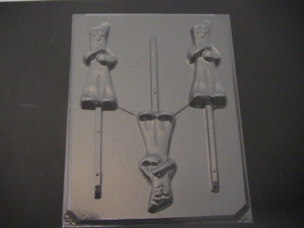 130sp Gumby Chocolate or Hard Candy Lollipop Mold 130sp Gumby Chocolate or Hard Candy Lollipop Mold