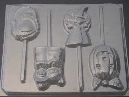 2417 Halloween Thanksgiving Set Chocolate or Hard Candy Lollipop Mold