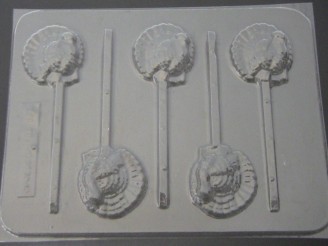 7010 Turkey Thanksgiving Small Chocolate Candy Lollipop Mold